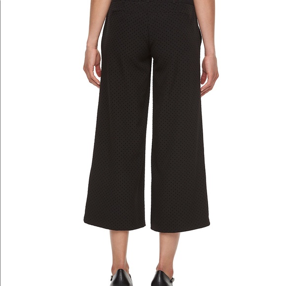 ELLE™ Dot Crop Wide-Leg Pants - Picture 2 of 3